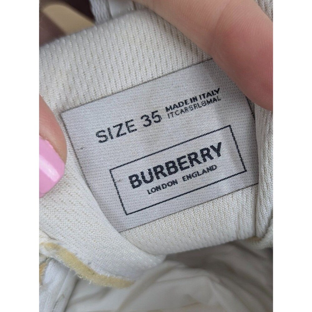 Burberry | Union Low White Optic Leather Chunky Sneaker EU 35 US 5 - Picture 10 of 15